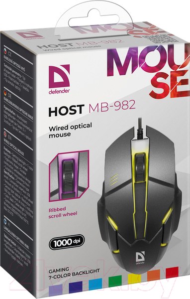 Изображение товара Мышь Defender Host MB-982 / 52982 (черный)