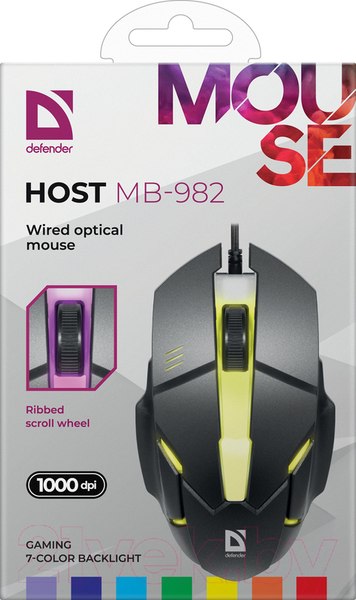 Изображение товара Мышь Defender Host MB-982 / 52982 (черный)