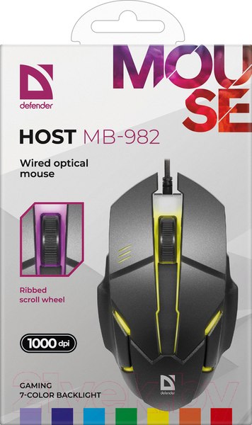 Изображение товара Мышь Defender Host MB-982 / 52982 (черный)