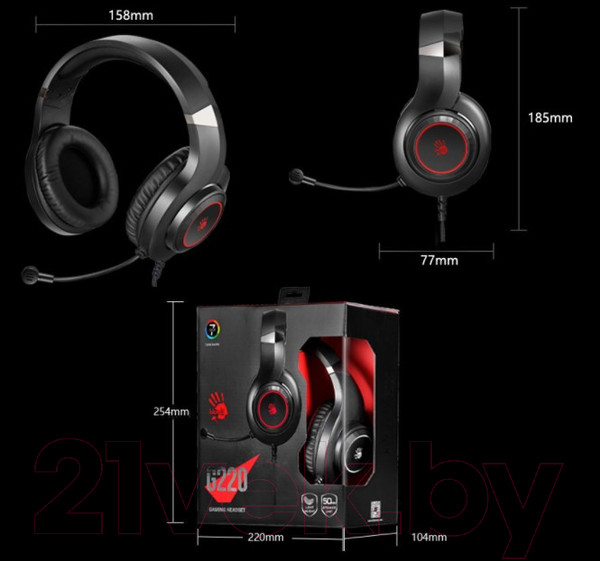 Изображение товара Наушники-гарнитура A4Tech Bloody G220S (черный)