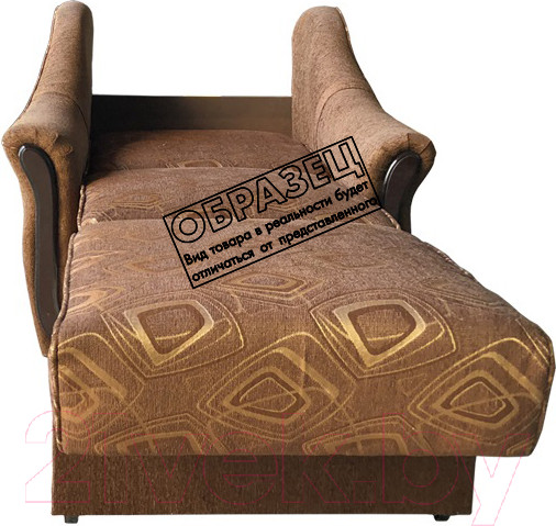 Изображение товара Кресло-кровать Асмана Виктория механизм аккордеон (рогожка кубики коричневые/рогожка бежевый)