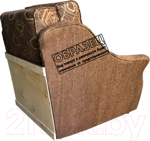 Изображение товара Кресло-кровать Асмана Виктория механизм аккордеон (рогожка кубики коричневые/рогожка бежевый)