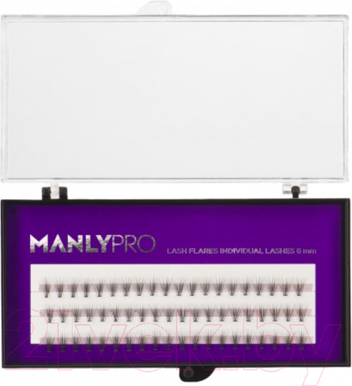Изображение товара Накладные ресницы пучковые Manly PRO Шелк 6мм / РП02