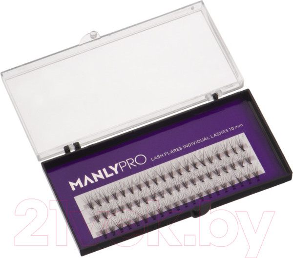 Изображение товара Накладные ресницы пучковые Manly PRO Шелк 10мм / РП04