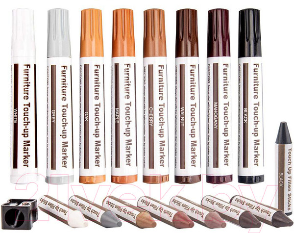 Изображение товара Набор реставрационный Sipl Для ремонта царапин и сколов мебели AG689 (воск+маркеры)