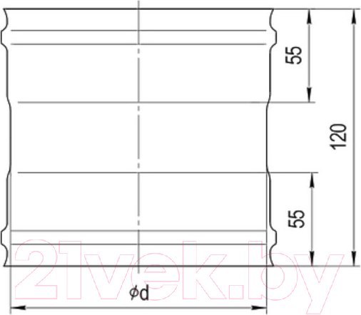 Изображение товара Переходник для дымохода Ferrum ММ Ф200 / f0124 (430/0.8мм)
