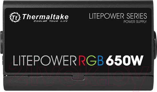 Изображение товара Блок питания для компьютера Thermaltake Litepower RGB 650W / PS-LTP-0650NHSANE-1