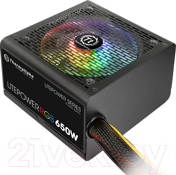 Изображение товара Блок питания для компьютера Thermaltake Litepower RGB 650W / PS-LTP-0650NHSANE-1