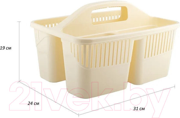 Изображение товара Органайзер для ванной Эльфпласт Clear / EP519 (слоновая кость)