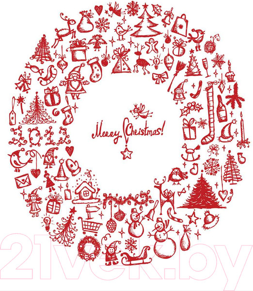 Изображение товара Скатерть JoyArty Новогодний круг / tcox_20280 (120x145)