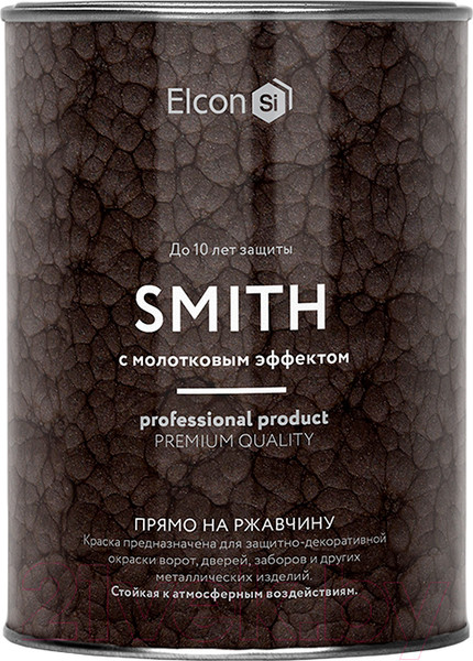 Изображение товара Краска Elcon Smith с молотковым эффектом до 150C (800г, золото)