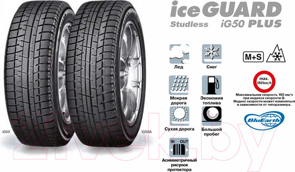 Изображение товара Зимняя шина Yokohama IceGUARD iG50 Plus 215/60R16 95Q
