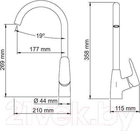 Изображение товара Смеситель Wasserkraft Vils 5607