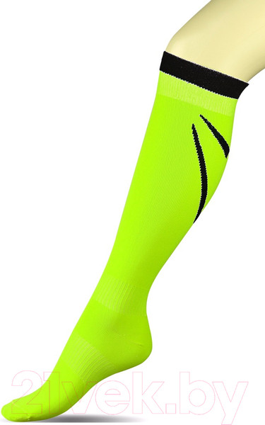 Изображение товара Гетры футбольные Indigo Sport Спорт 3-1 (р-р 35-37, салатовый неон)