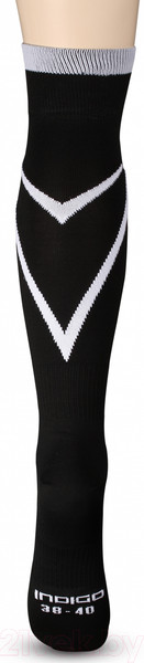 Изображение товара Гетры футбольные Indigo Sport Спорт 3-1 (р-р 35-37, черный)