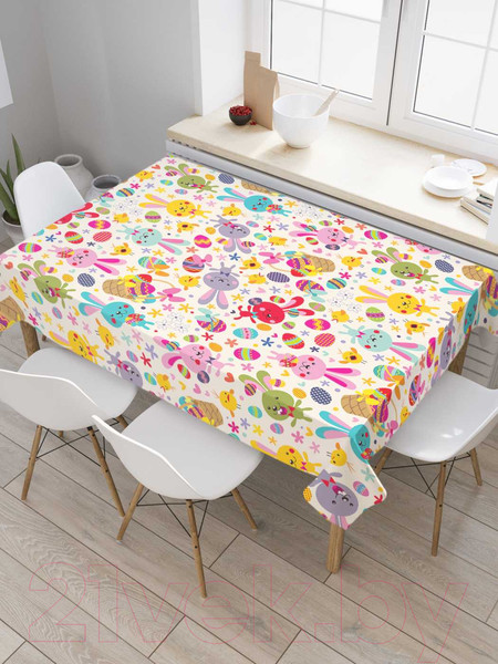 Изображение товара Скатерть JoyArty Кролики и пасха / tcox_25667 (120x145)