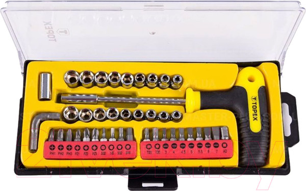 Изображение товара Набор головок, бит Topex 39D369