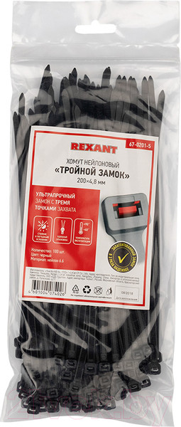 Изображение товара Стяжка для кабеля Rexant 67-0201-5