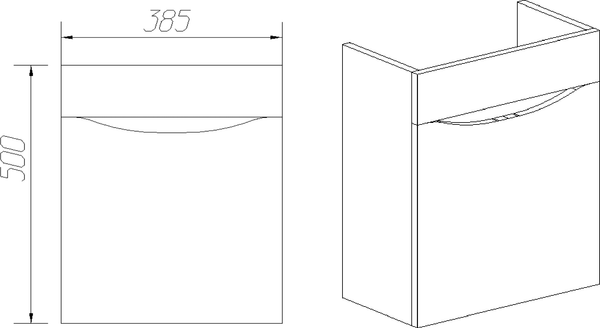 Изображение товара Тумба под умывальник Viant Рим Como 40 / VRIM40CO-T1STP