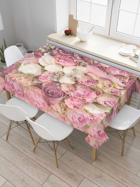 Изображение товара Скатерть JoyArty Розовый букет / tcox_2740 (180x145)