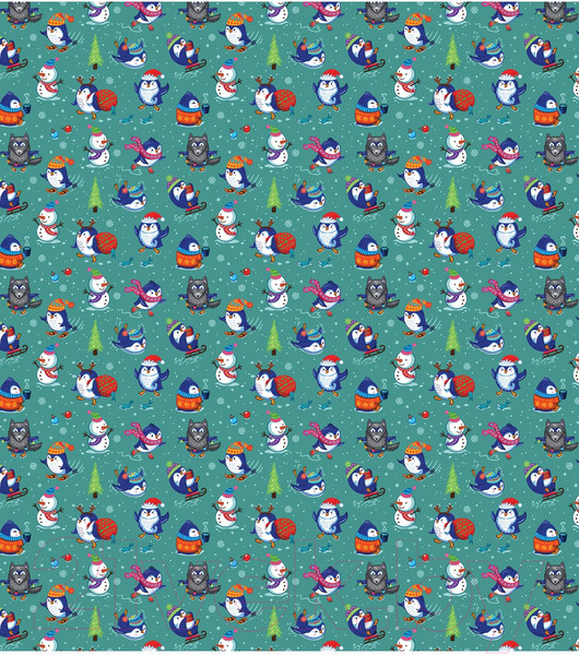 Изображение товара Скатерть JoyArty Зимние забавы зверей / tcox_290629 (145x180)