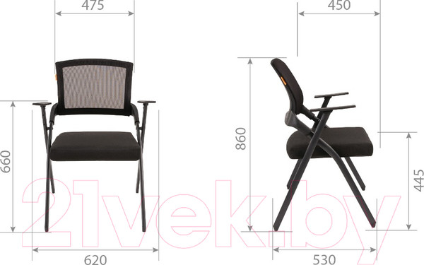 Изображение товара Стул офисный Chairman Nexx (черный/красный)