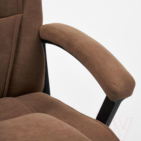 Изображение товара Кресло офисное Tetchair Bergamo флок (хром/коричневый 6)