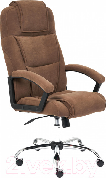 Изображение товара Кресло офисное Tetchair Bergamo флок (хром/коричневый 6)