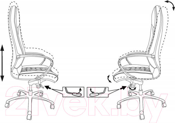 Изображение товара Кресло офисное Бюрократ Aura (кожа черный)