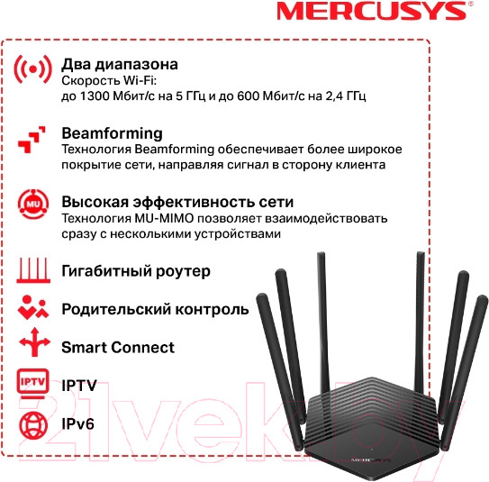 Изображение товара Беспроводной маршрутизатор Mercusys MR50G