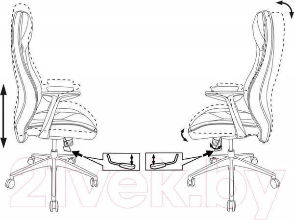 Изображение товара Кресло офисное Бюрократ Zen (кожа черный/алюминий)