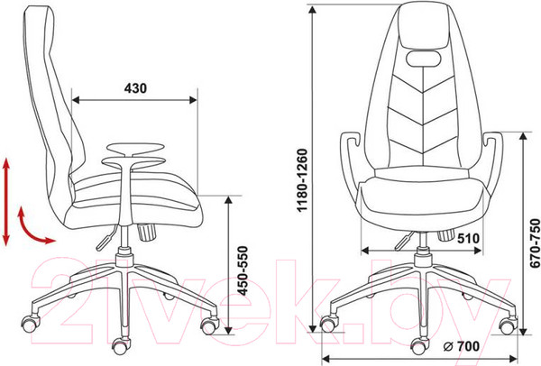 Изображение товара Кресло офисное Бюрократ Zen (кожа черный/алюминий)