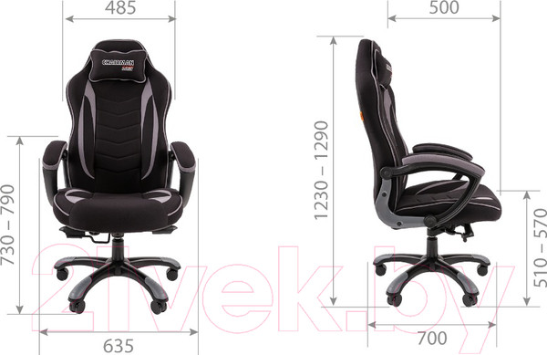 Изображение товара Кресло геймерское Chairman Game 28 (черный/серый)