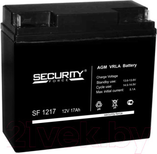 Изображение товара Аккумуляторная батарея Security Force SF 1217