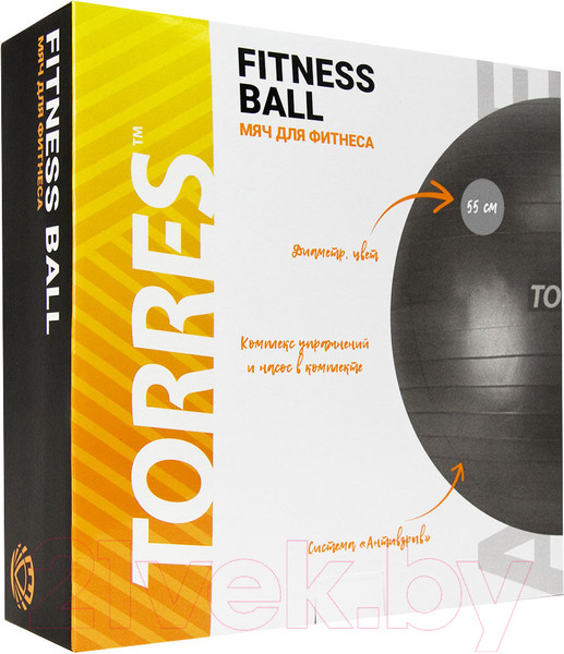 Изображение товара Фитбол гладкий Torres AL121155SL (серый)