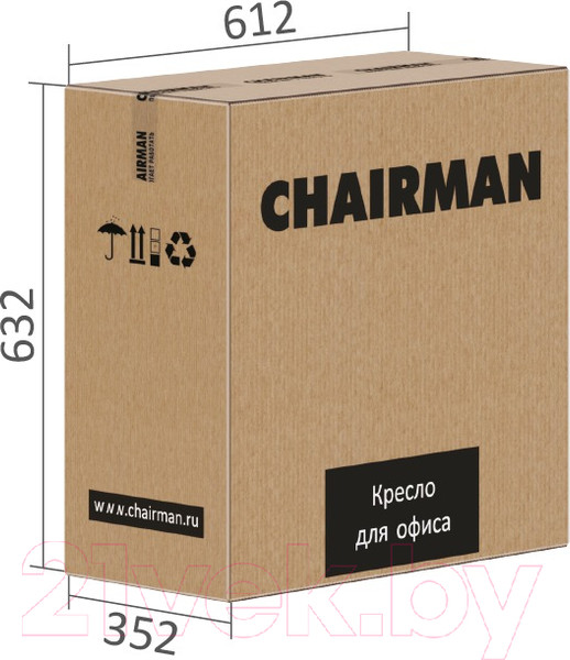 Изображение товара Кресло офисное Chairman 698 хром (TW-01, черный)