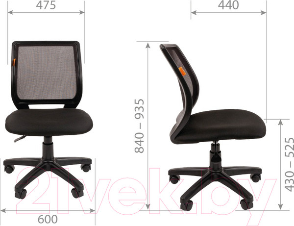 Изображение товара Кресло офисное Chairman 699 TW без подлокотников (серый)