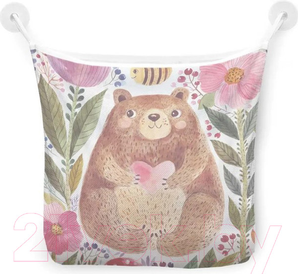 Изображение товара Органайзер для ванной JoyArty Добрый медведь в цветах / tgb_14555