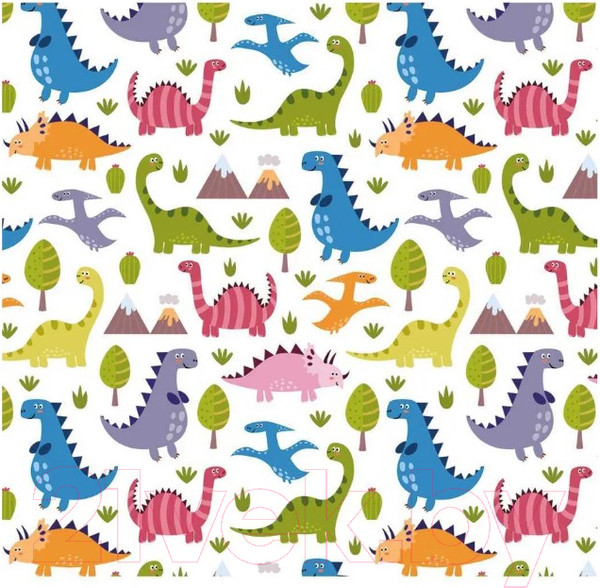 Изображение товара Органайзер для ванной JoyArty Цветные динозавры / tgb_47608