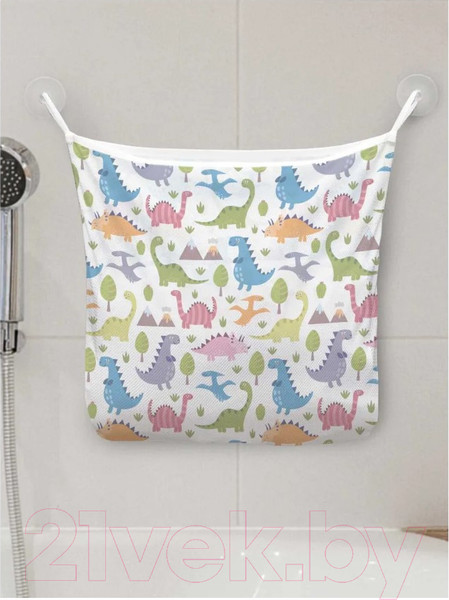 Изображение товара Органайзер для ванной JoyArty Цветные динозавры / tgb_47608