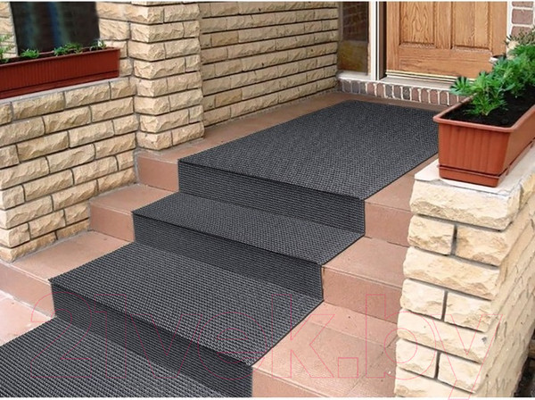 Изображение товара Коврик грязезащитный No Brand Искусственная травка 0.9х15м / 10127 (мокрый асфальт)