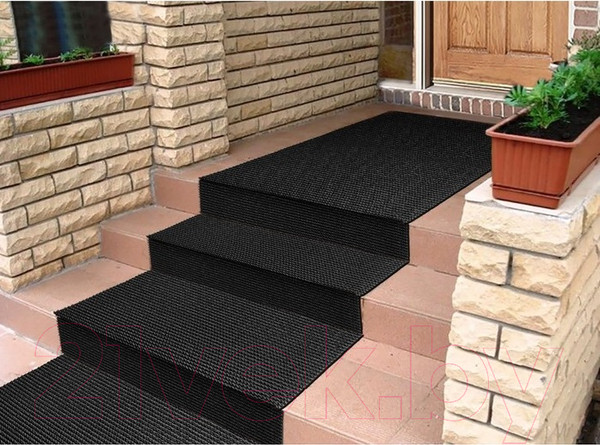 Изображение товара Коврик грязезащитный No Brand Искусственная травка 0.9х15м / 10139 (черный)