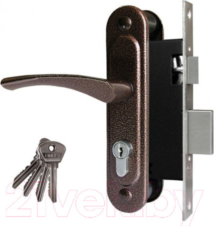 Изображение товара Замок врезной Омега ЗВ7 / 00-00000591 (медный)