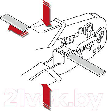 Изображение товара Инструмент обжимной Knipex Western 190мм / 975110