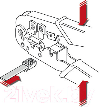 Изображение товара Инструмент обжимной Knipex Western 190мм / 975110