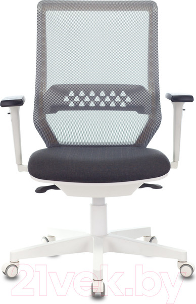 Изображение товара Кресло офисное Бюрократ MC-W611N (сетка темно-серая TW-04/ткань 38-417/пластик белый)