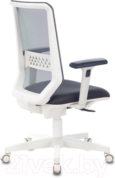 Изображение товара Кресло офисное Бюрократ MC-W611N (сетка темно-серая TW-04/ткань 38-417/пластик белый)