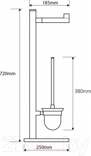 Изображение товара Стойка для туалетной бумаги с ершиком Bemeta Omega-Kulate 104836012