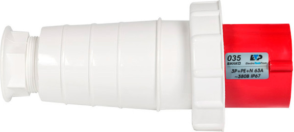 Изображение товара Вилка силовая ETP 035 3Р+РЕ+N 63А 380В IP67