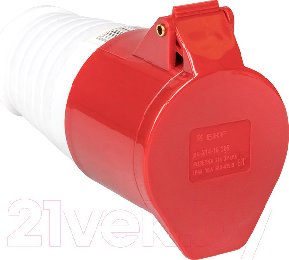 Изображение товара Розетка силовая EKF 214 3Р+РЕ 16А 380В IP44